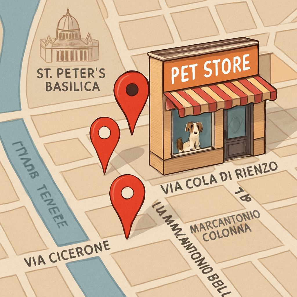 Map showing the location of our store